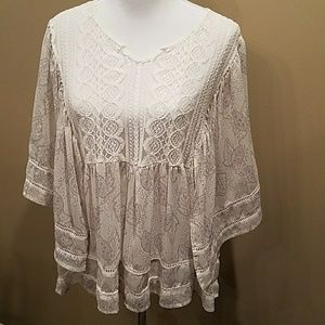 Boho Lace Flowy Top